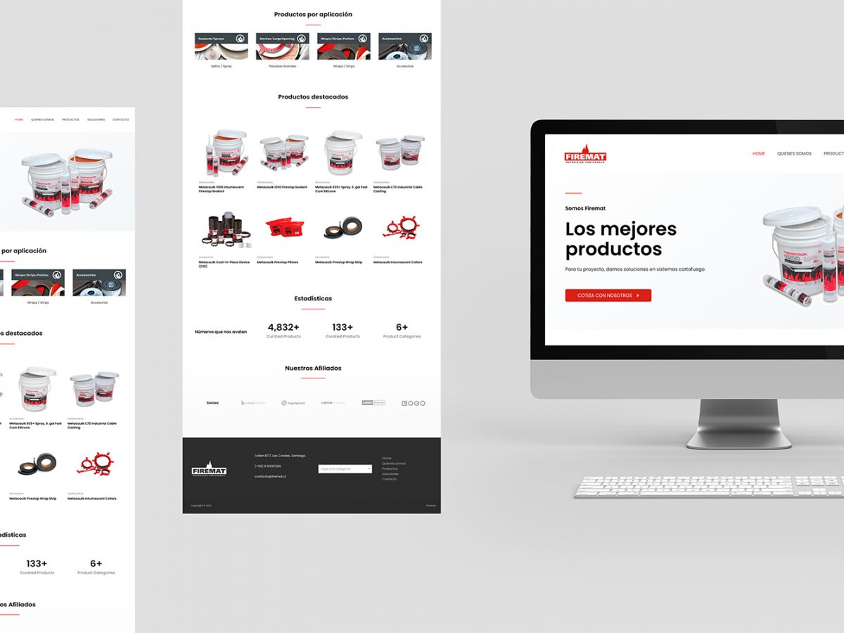 Firemat · Diseño web en WordPress · Santiago de Chile