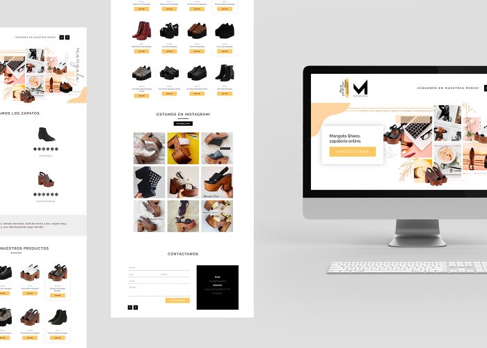 Mangata Shoes · Página web, Landing page · Diseño web